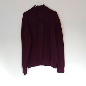Van Heusen, XXL, Maroon, 1/4 Zipper, Pullover.